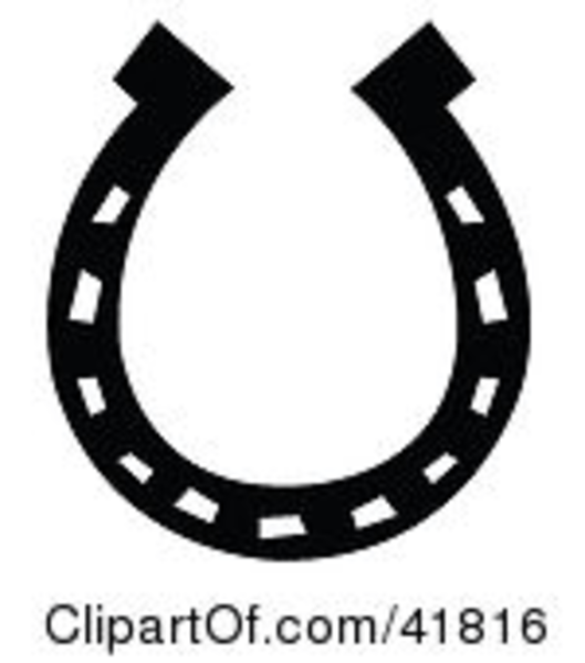 Lucky Horseshoe Logo - Clipart Illustration Of A Black Lucky Horse Shoe | Free Images at ...