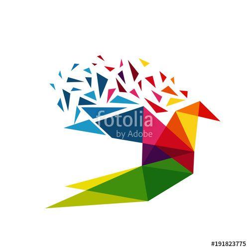 Dove in Triangle Logo - Dove Bird Vector Logo Stock Vector Stock Image And Royalty Free
