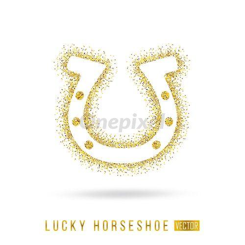 Lucky Horseshoe Logo - Lucky horseshoe - golden vector - 4359893 | Onepixel