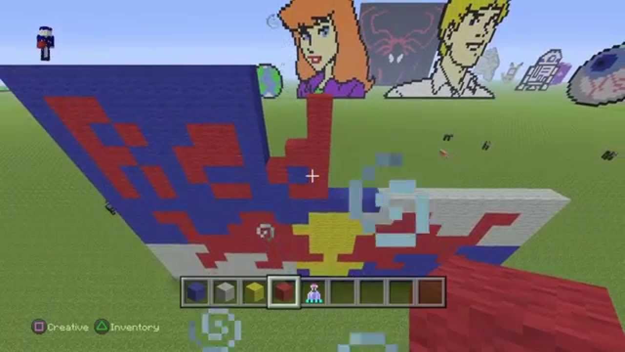 Red Minecraft Logo - Minecraft Pixel Art Tutorial - Red Bull Logo - YouTube