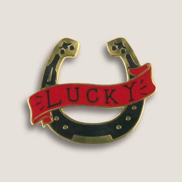 Lucky Horseshoe Logo - Lucky Horseshoe - Enamel Pin | Trixie & Milo