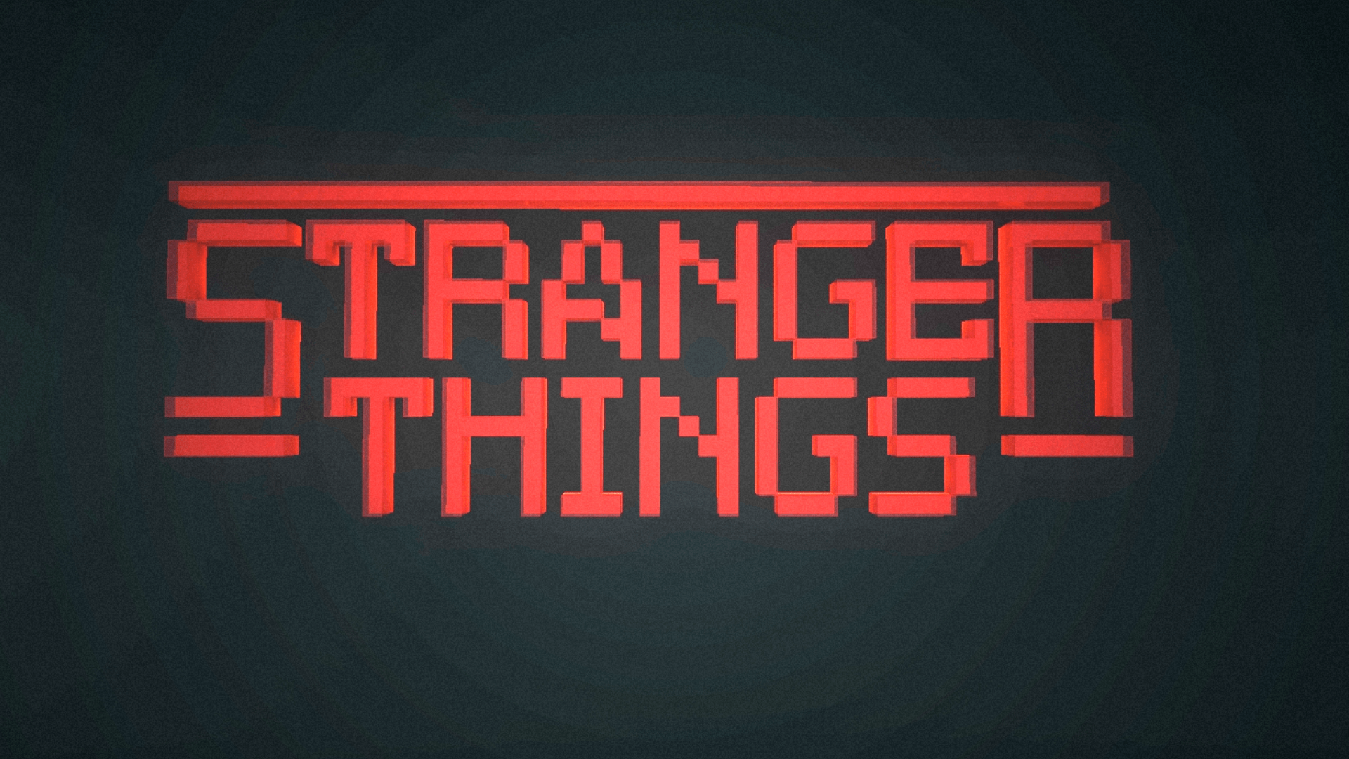 Red Minecraft Logo - Stranger Things Logo in Minecraft