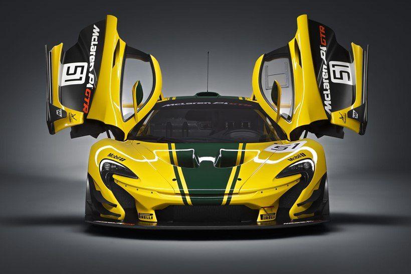 Green and Yellow Car Logo - McLaren P1 GTR Race Car photo, Harrods yellow and green