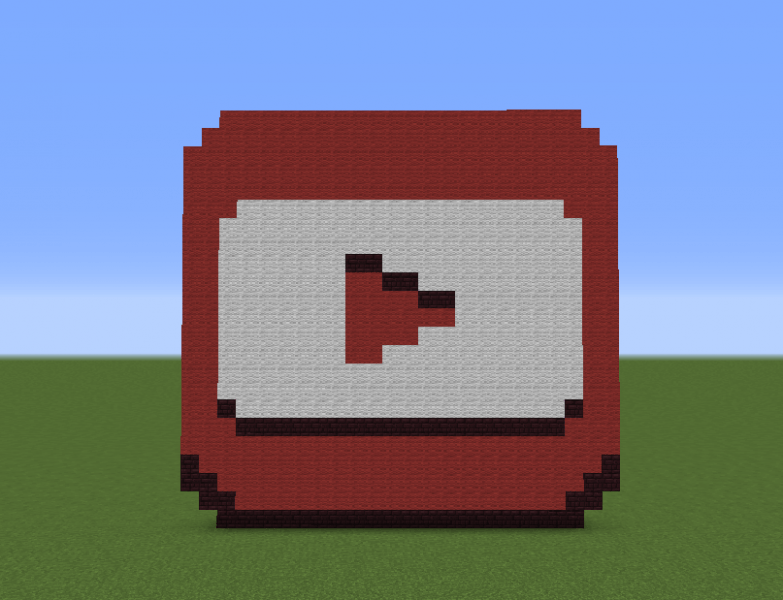 Red Minecraft Logo - Youtube Play Button Logo number one source