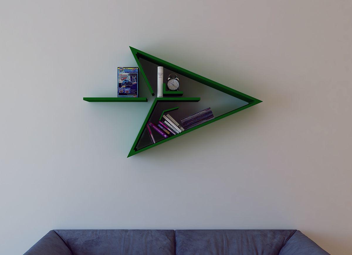 Green Arrow Logo - Green Arrow, logo, shelf, interrior, design, bookshelf on Behance
