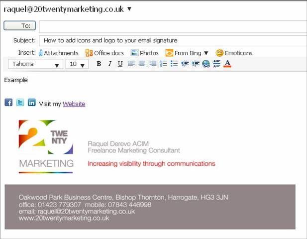 Email Signature with Logo - How to add an image or logo to your Hotmail Email Signature
