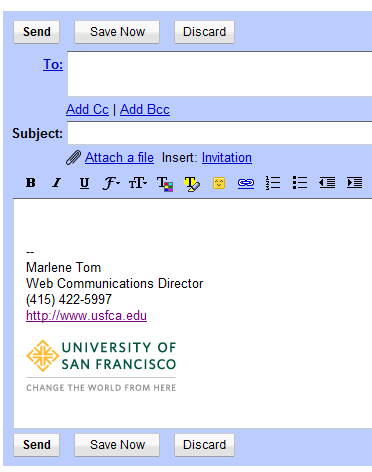 Email Signature with Logo - Adding the USF logo in your email signature | usf.webservices