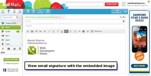 Email Signature with Logo - Put image in AOL email signature