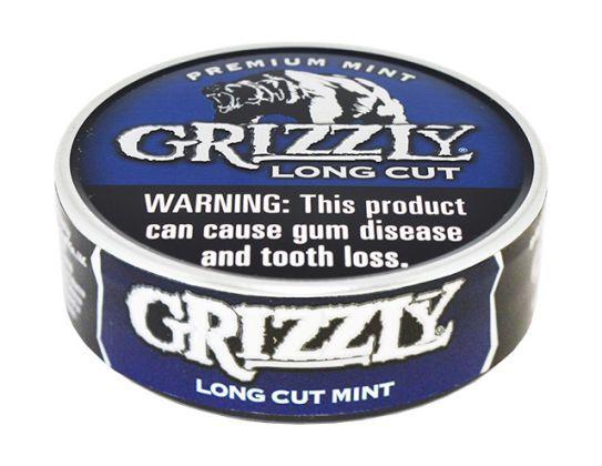 Grizzly Tobacco Logo - Grizzly Mint, 1.2oz, Long Cut