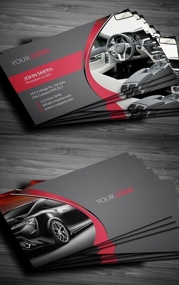 Automotive Business Card Logo - Rent A Car Business Card Design | Cars Cards | Business card design ...