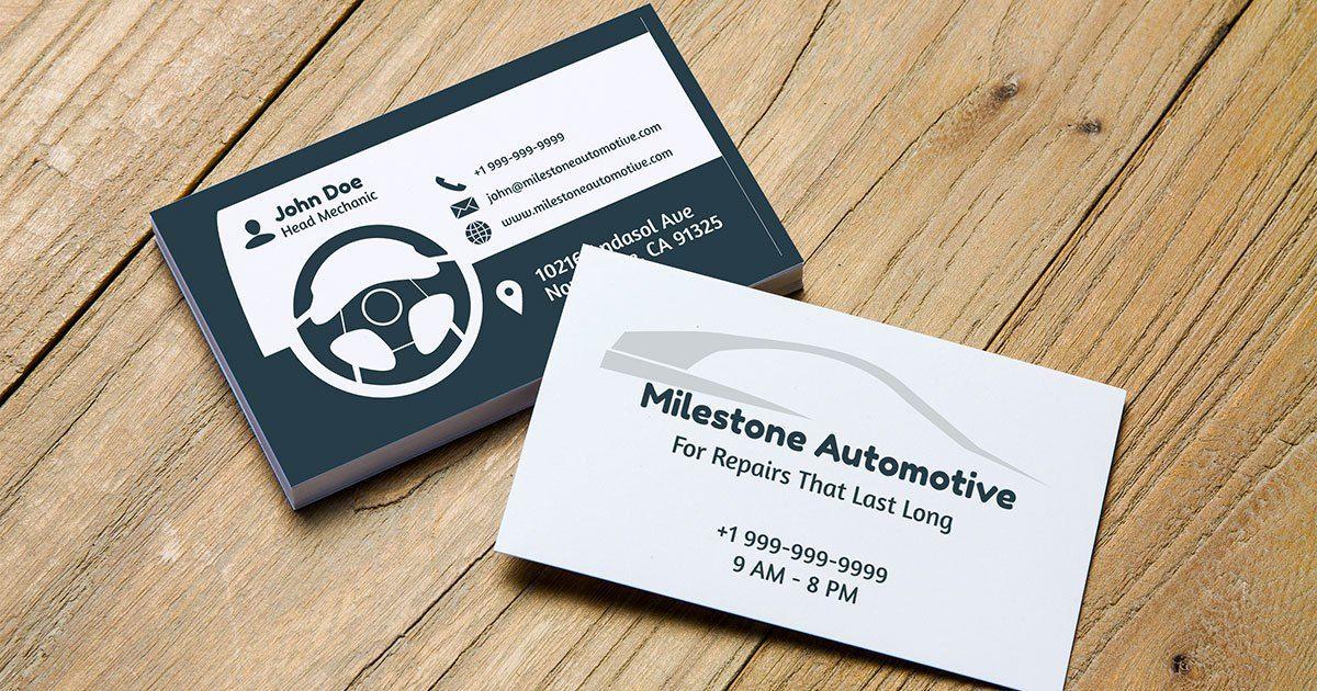 Automotive Business Card Logo - 10 Automotive Business Card Templates - Fully Customisable Online