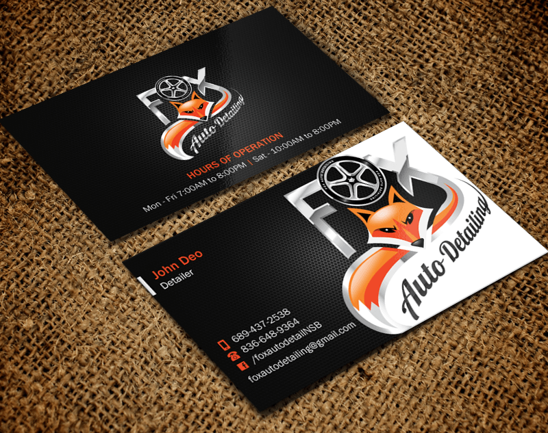Automotive Business Card Logo - Bold, Professional, Automotive Business Card Design for Fox ...