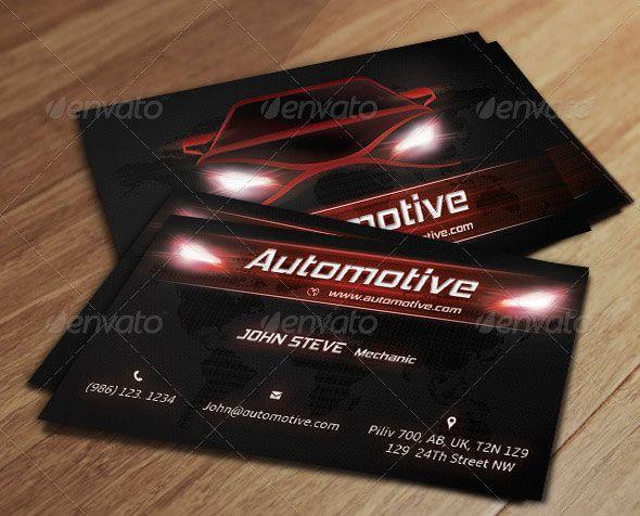 Automotive Business Card Logo - 20 Best Automotive Business Card Design Templates | Pixel Curse