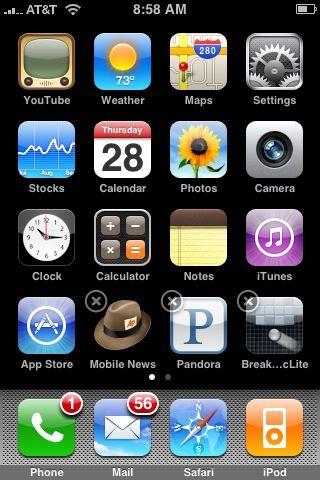Popular iPhone App Logo - How to move iPhone application (app) icons around | alvinalexander.com