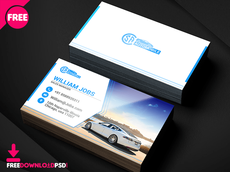 Automotive Business Card Logo - Automotive Business Cards Psd by Free Download PSD