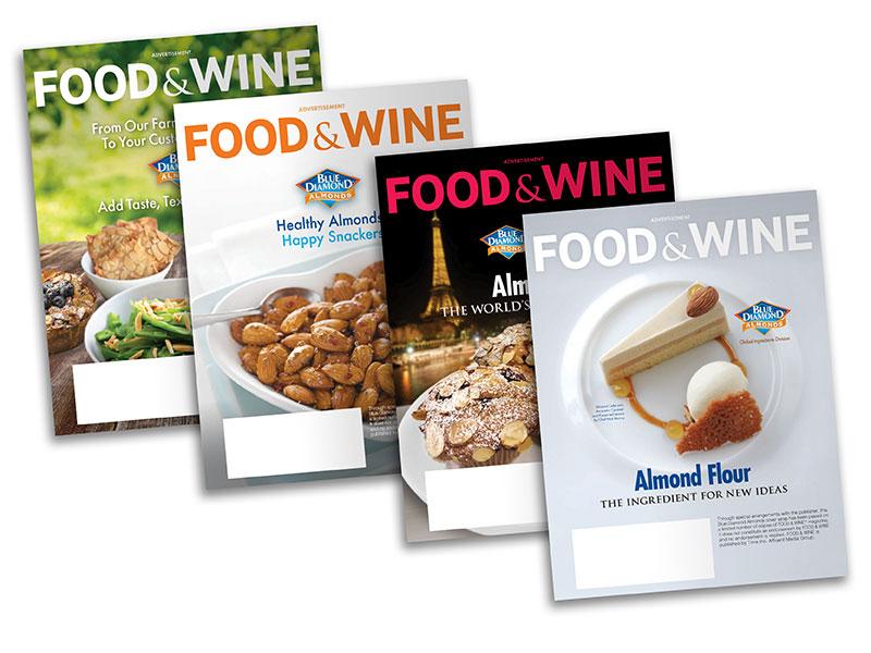 Blue Diamond Foods Logo - Blue Diamond Food & Wine Magazine Wrap - KenCreative