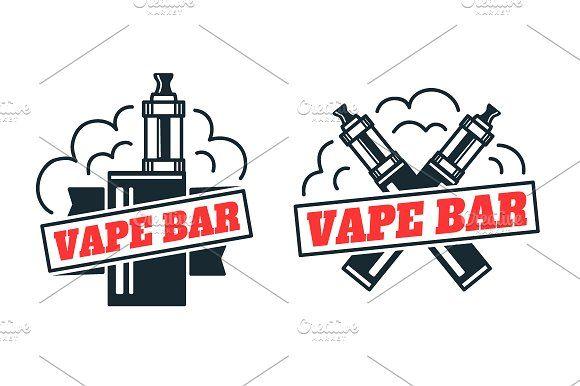 Vape Mod Logo - Vape bar logo design ~ Logo Templates ~ Creative Market