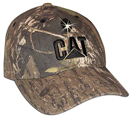 Camo Cat Logo - CAT CAT019604 6 panel cap, impact resistant LED with black Cat Logo ...