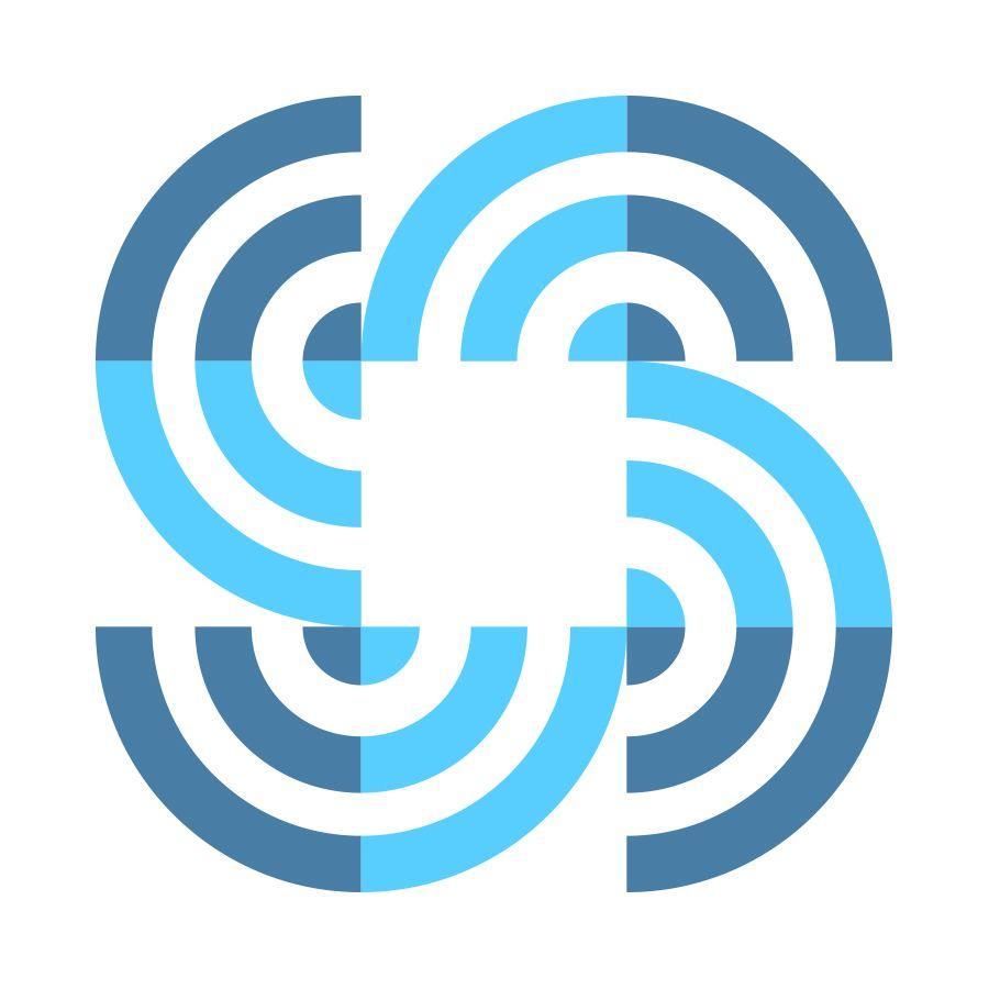 Light Blue Dark Blue Circle Logo - Gardner Design commercial cleaning supplies logo design