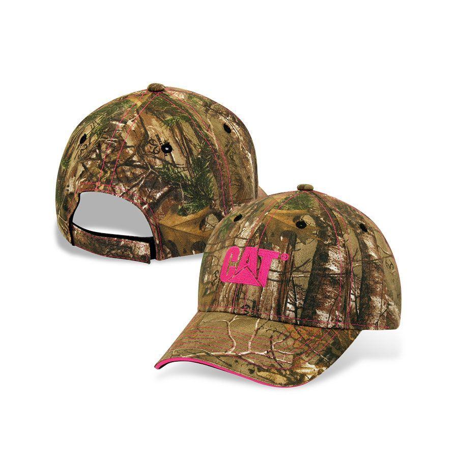 Camo Cat Logo - Get outdoors with this new camo ladies cap! Cat logo on the front in ...