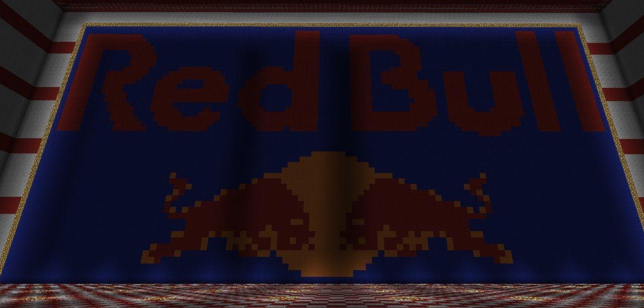 Red Minecraft Logo - Redbull logo pixel art Minecraft Project