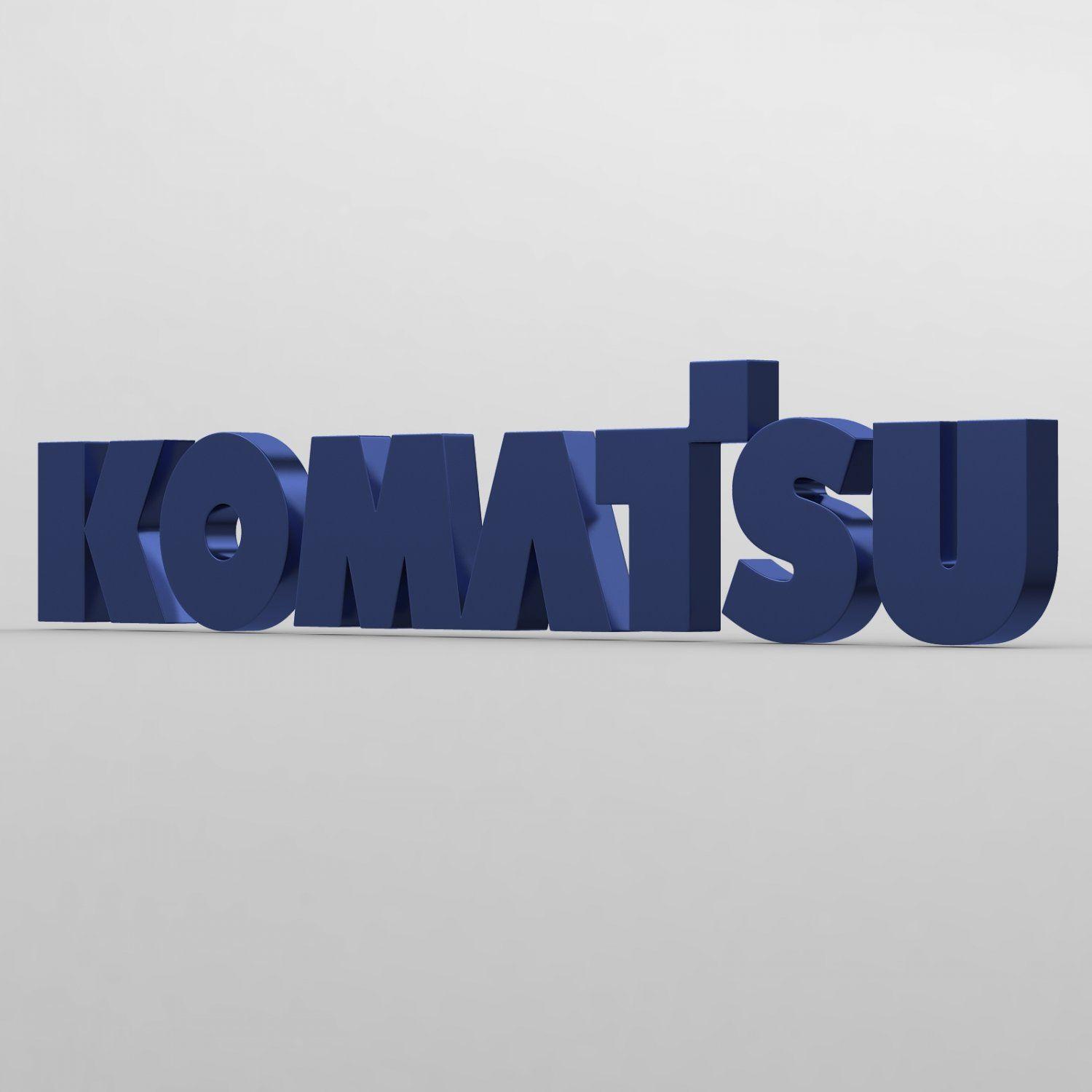 Komatsu Logo - Komatsu logo 3D Model in Parts of auto 3DExport