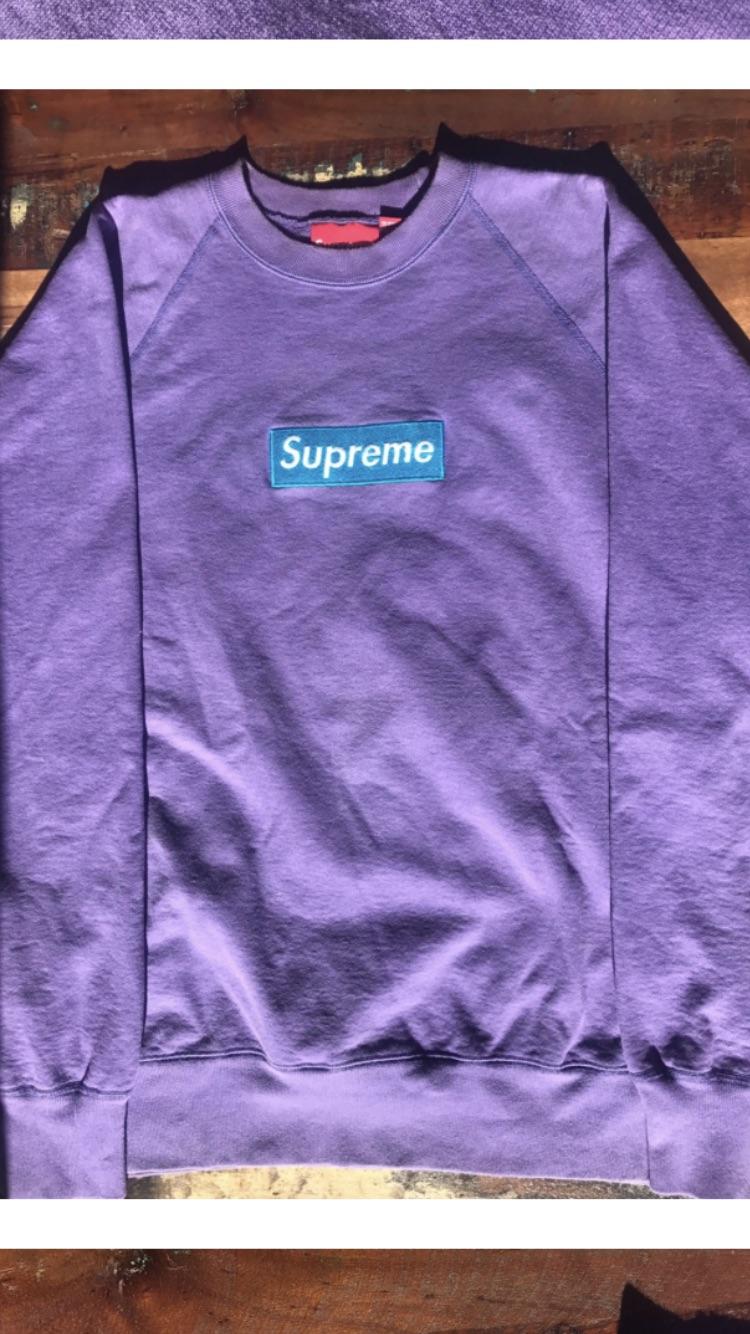 Supreme Purple Logo - WTB: Supreme Purple/Aqua Box Logo crewneck xl : supremeclothing