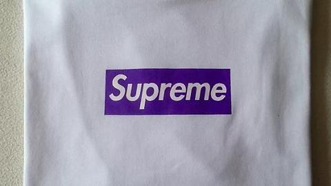 Supreme Purple Logo - LC Purple box logo tee