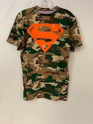 Orange Camo Superman Logo - UNDER ARMOUR SUPERMAN Camo Alter Ego Compression Men M Shirt ...