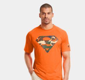 Orange Camo Superman Logo - MEN'S UNDER ARMOUR ALTER EGO CAMO SUPERMAN T-SHIRT on The Hunt
