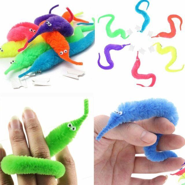 Wiggly Worm Logo - 6pcs Magic Filler Trick Twisty Wriggly Wiggly Worm Furry Fun Party ...