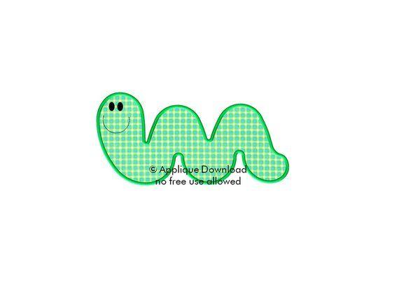 Wiggly Worm Logo - Wiggly Worm Applique 3 sizes Instant EMAIL With Download