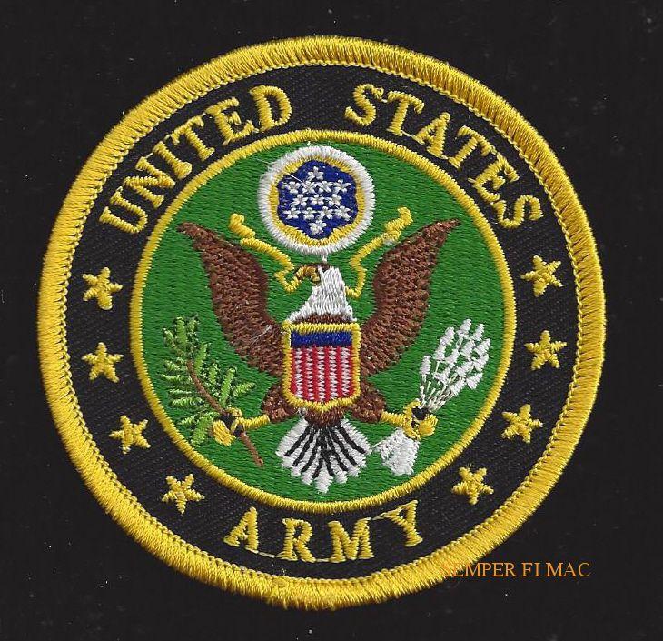 USA Eagle Logo - US ARMY EMBROIDERED HAT PATCH USA EAGLE LOGO SEAL CREST EMBLEM FORT ...