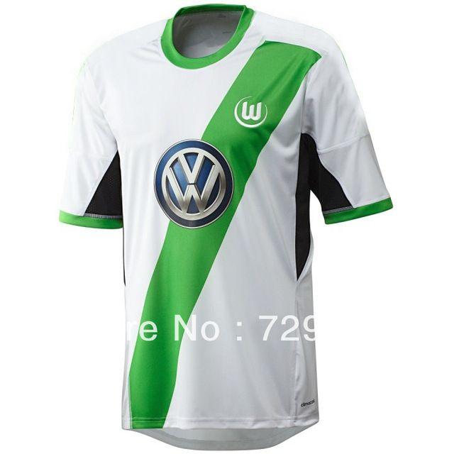 Old VfL Wolfsburg Logo - Top Thai Quality Soccer Jersey 13 VfL Wolfsburg Away Soccer