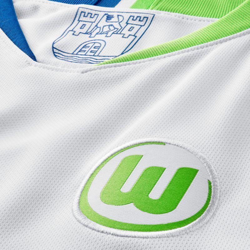 Old VfL Wolfsburg Logo - 2018/19 VfL Wolfsburg Stadium Away Older Kids'Football Shirt - White ...