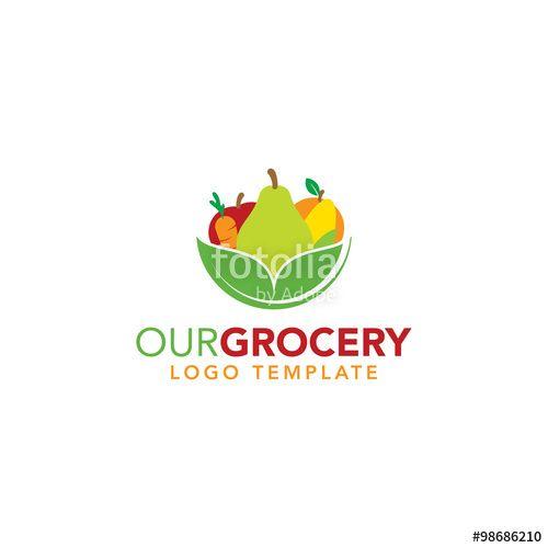 Grocery Brand Logo - Healthy Food Grocery Logo Template