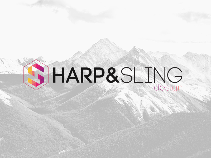 Harp Company Logo - Design Company Branding - Harp and Sling by Josiah Warneking ...