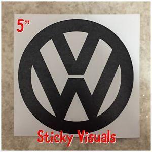 Red White Car Logo - VW Volkswagen Car Logo Decal Sticker White Red or Black Gloss-Vinyl ...