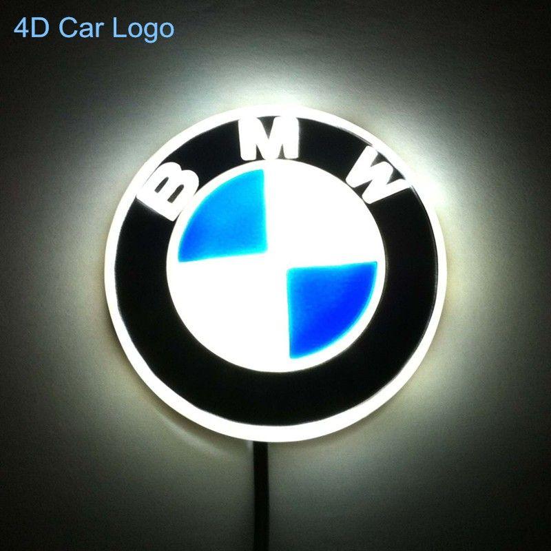 Red White Car Logo - New High Quality 4D Red Blue White LED Car styling Logo For BMW 1 3 ...
