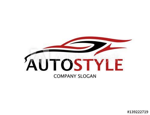 Red White Car Logo - Automotive car logo design with abstract style black and red sports ...