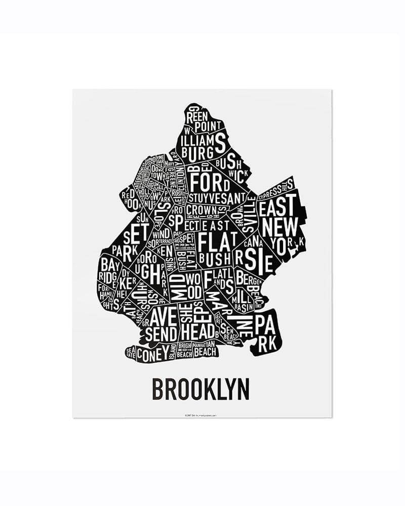 Black and White BKB Logo - Brooklyn Neighborhood Map 11