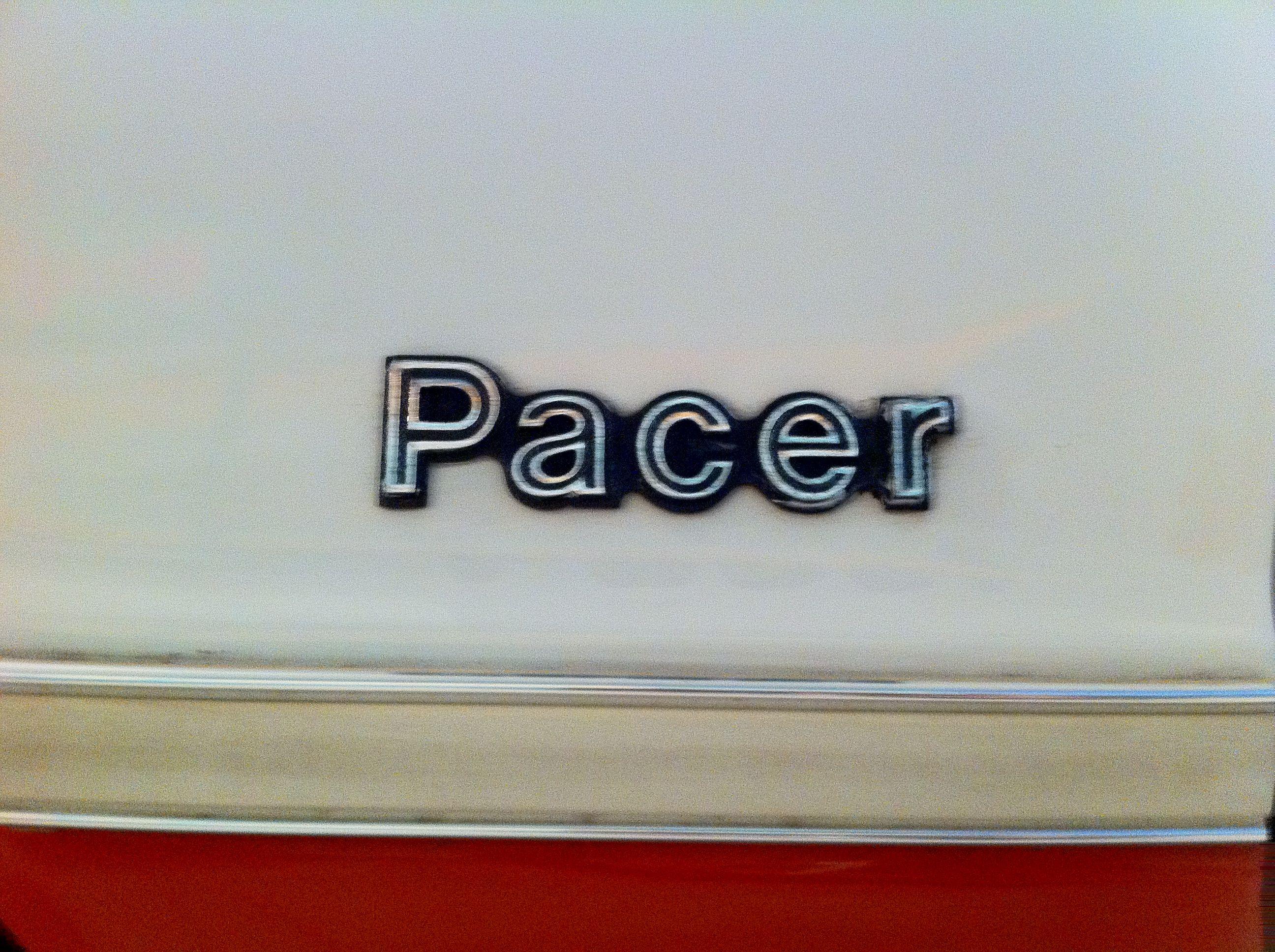 Red White Car Logo - AACA AMC Pacer X Red White