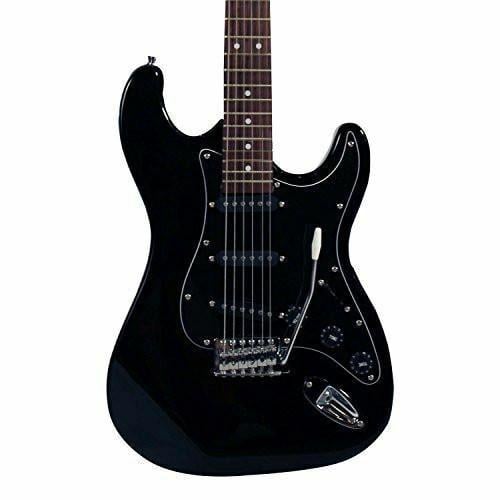 Black and White BKB Logo - Sawtooth Solid Body St-es-bkb Black Electric Guitar With Pickguard ...