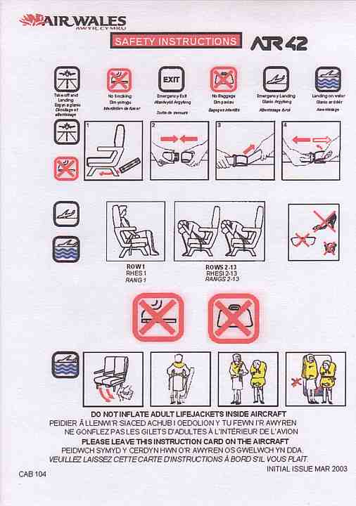 Air Safety Logo - Airline Safety Card For air wales atr 42 small logo.jpg