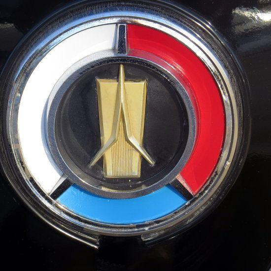 Red White Car Logo - Emblem on old car