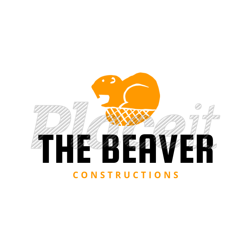 Construction Company Logo - Construction Company Logo Maker with Beaver Icon 1175d