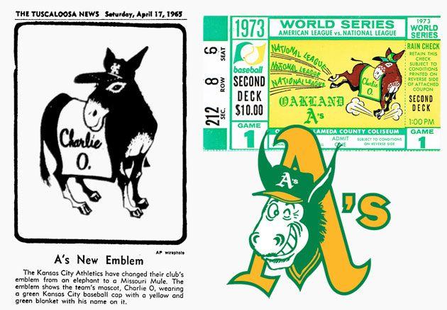 Kansas City Athletics Logo - The A's celebrate KC roots with green and gold uniforms — and a mule ...