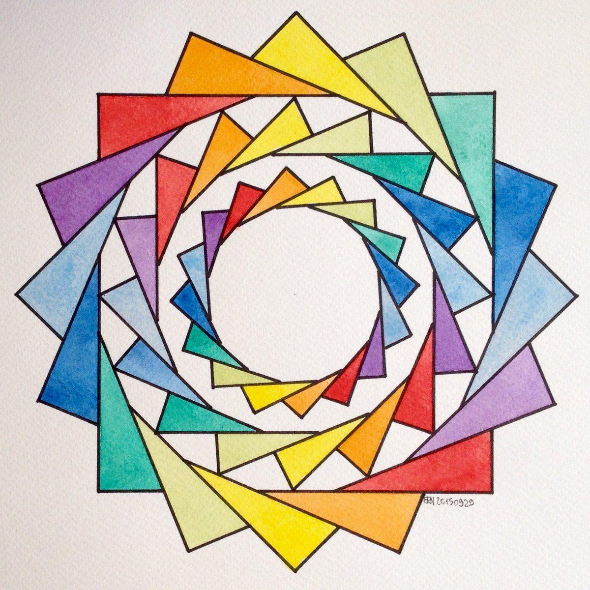 Pentagon Circle Rainbow Logo - Regolo Bizzi - #geometry #symmetry #golden #ratio