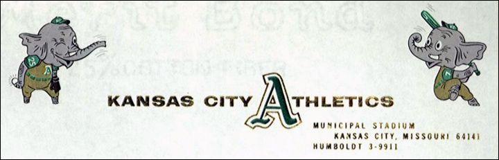 Kansas City Athletics Logo - The A's and Their Elephants, Together Since July 10, 1902 — Todd ...