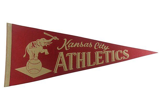 Kansas City Athletics Logo - Kansas City Athletics Pennant on OneKingsLane.com/shop/retroda | one ...